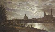 Johan Christian Dahl View of Dresden in Full Moonlight (mk22) oil painting picture wholesale